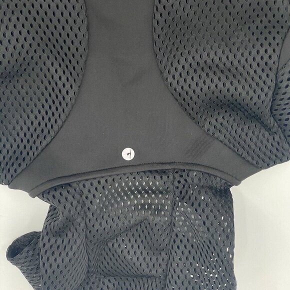 90 DEGREE Reflex Size Small Black Fishnet Scuba Full Zip Hooded Jacket Cropped - Picture 11 of 13